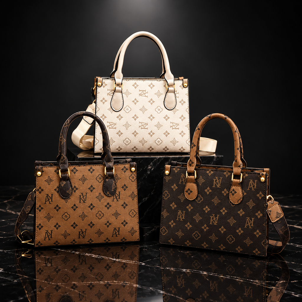 Retro Printed Convertible Handbag