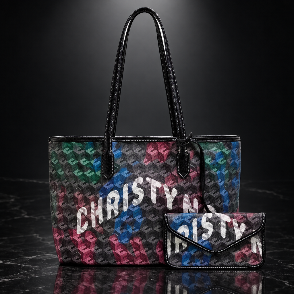 Geometric Commuter Tote Bag