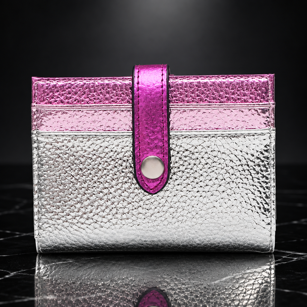 Metallic Fold Clip Wallet