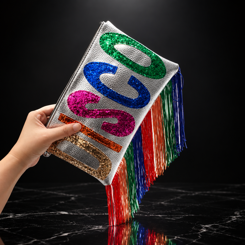 Retro Disco Metallic Clutch Bag