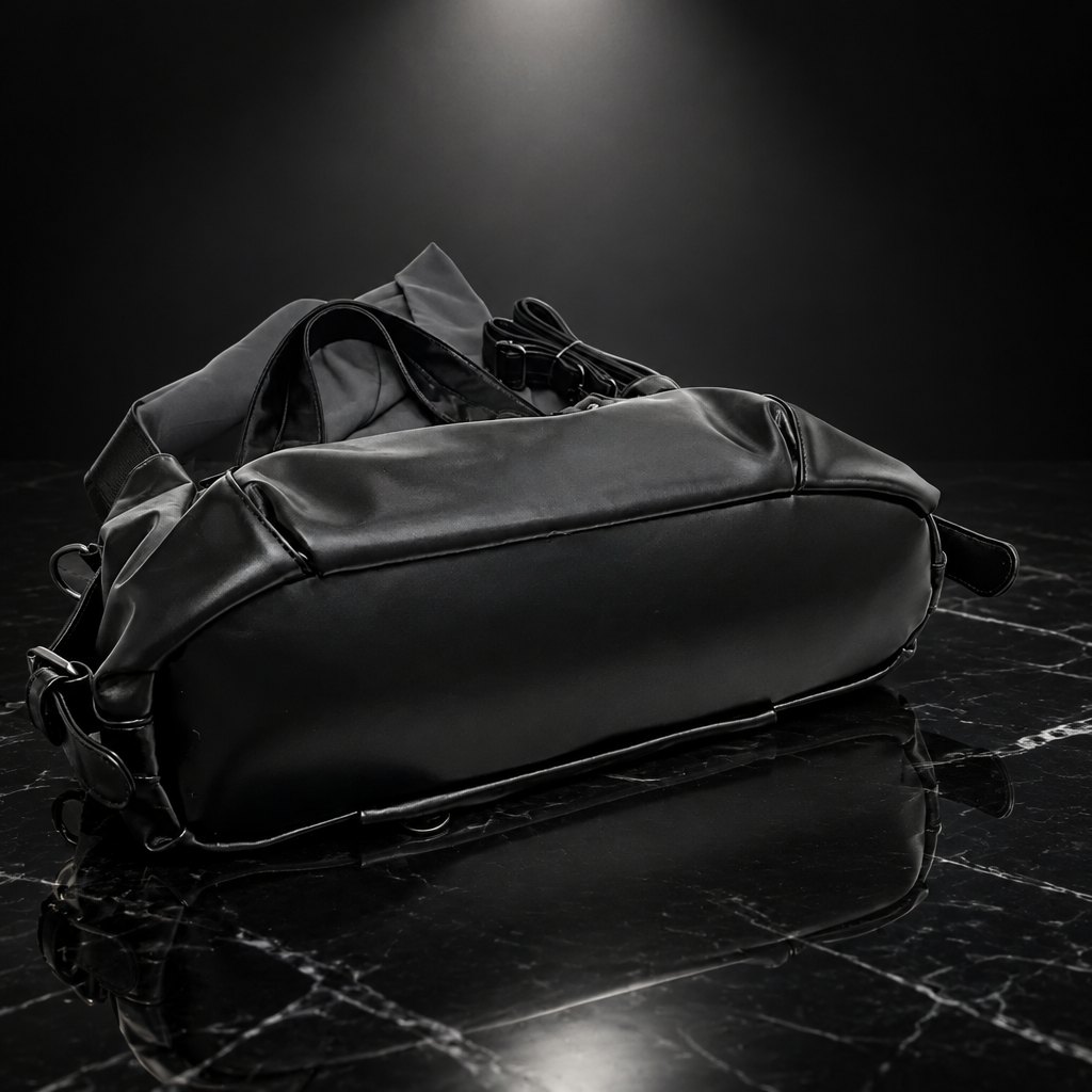 Oil Wax Leather Tote Bag with 3-Way Carry