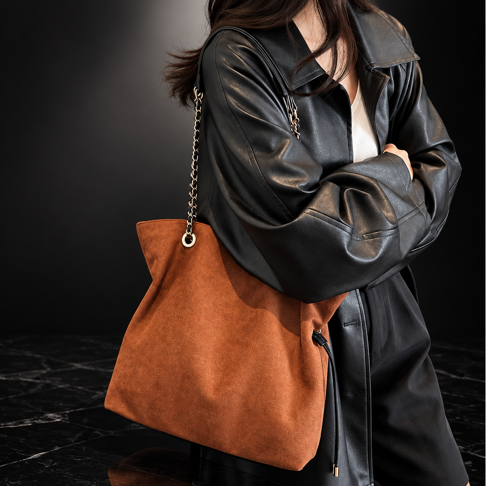 Chain-Handle Everyday Tote Bag
