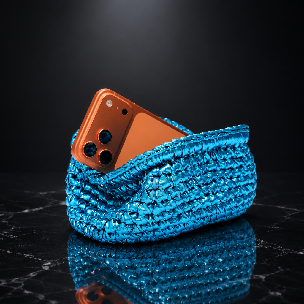 Woven Metallic Clutch Bag