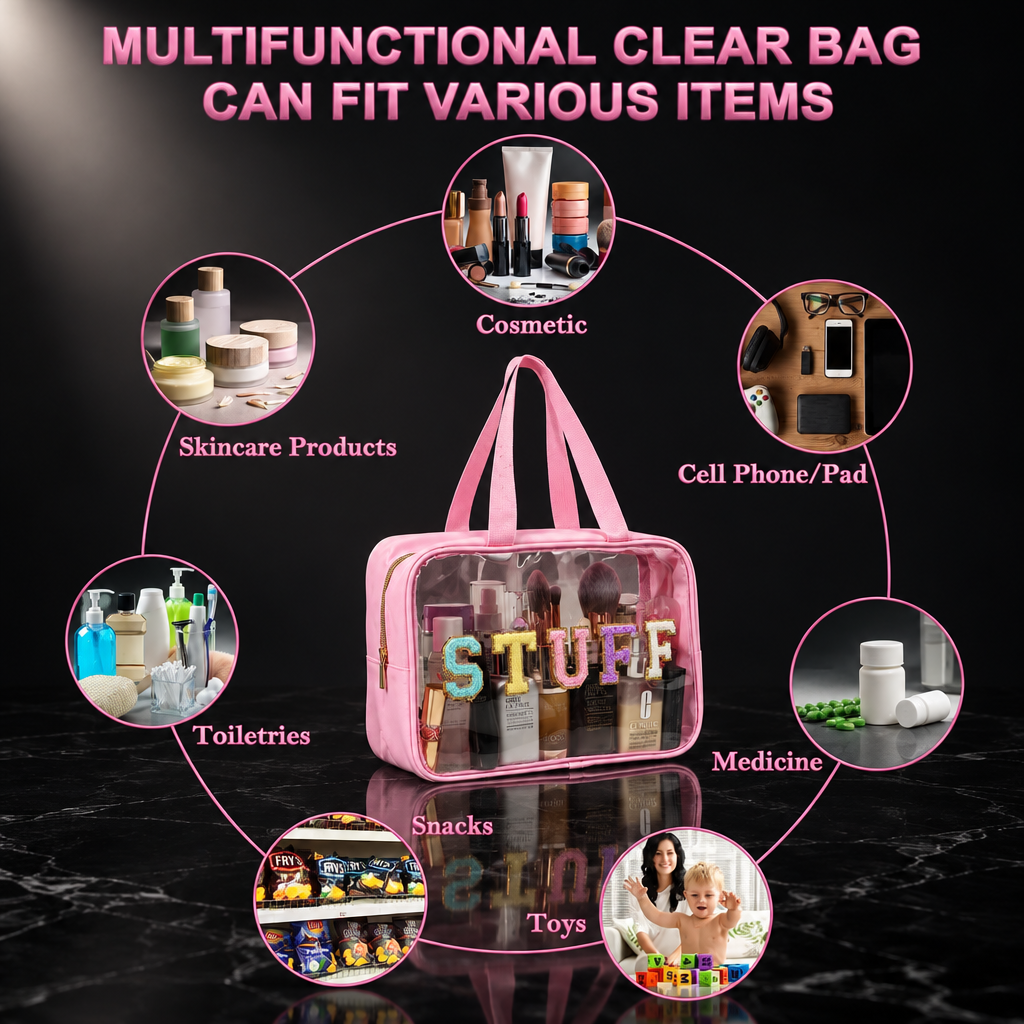 Clear Waterproof Makeup Bag