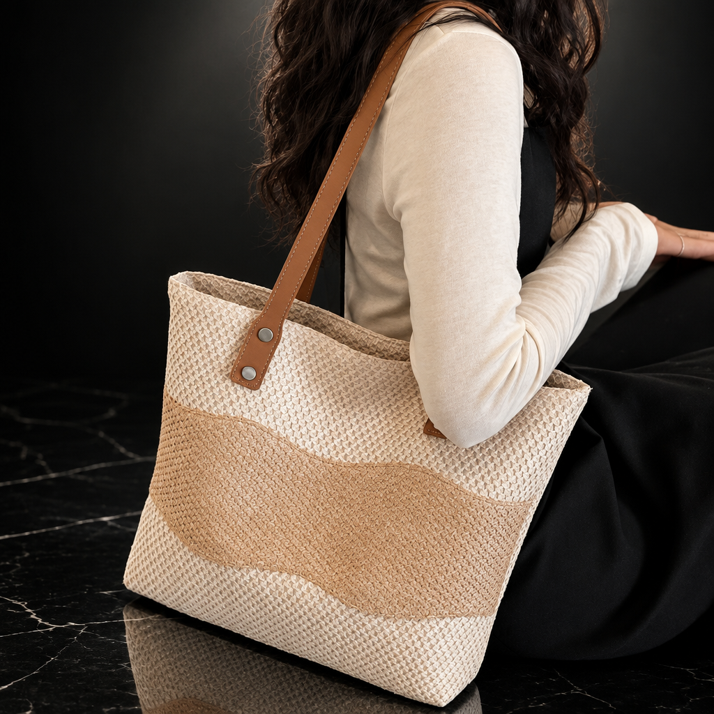 Medium Sized Woven Tote Bag