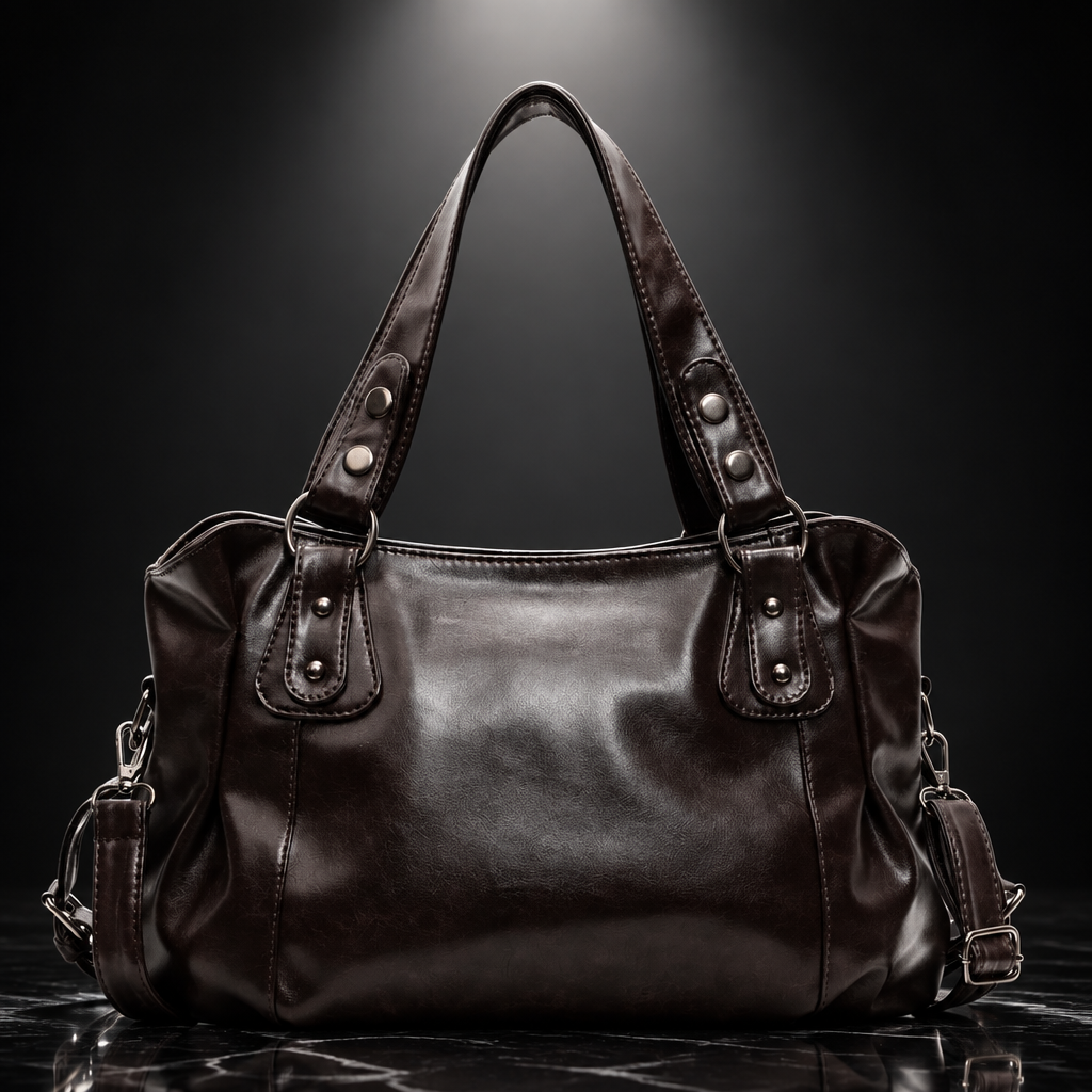 Oil Wax Leather Tote Bag with 3-Way Carry