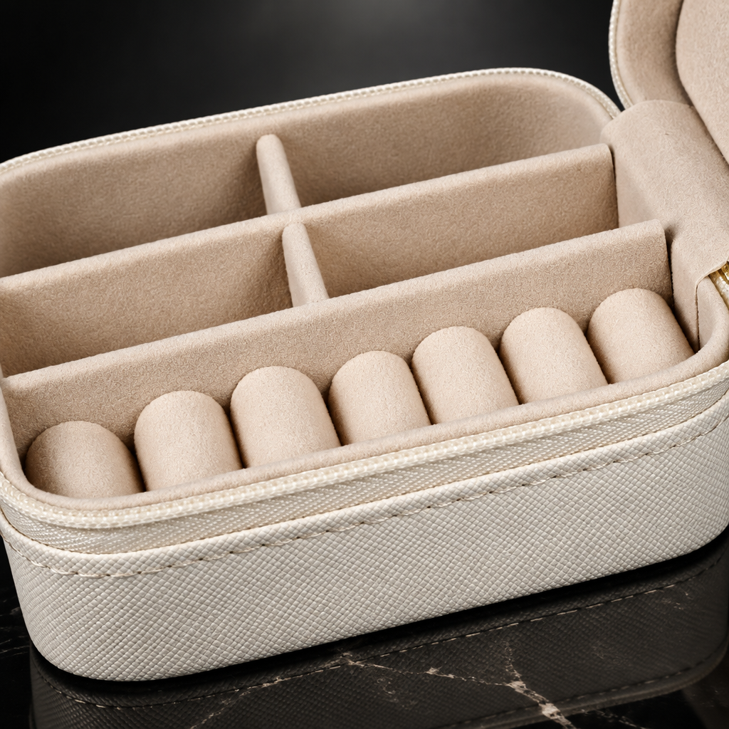 Portable Leather Jewelry Box
