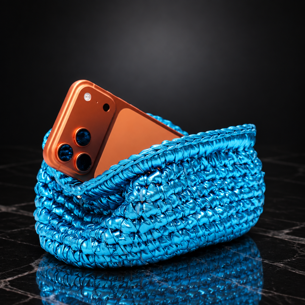 Woven Metallic Clutch Bag