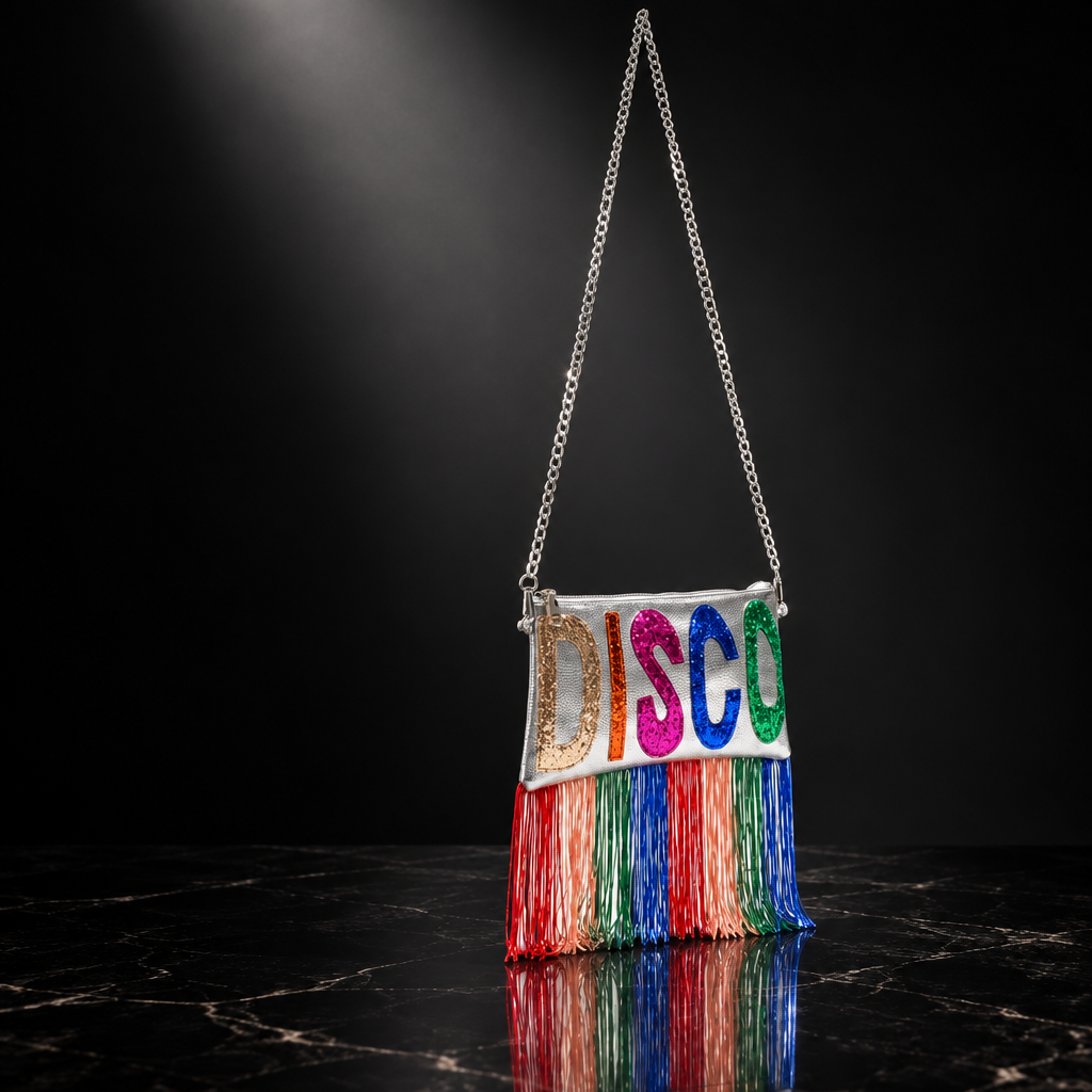 Retro Disco Metallic Clutch Bag