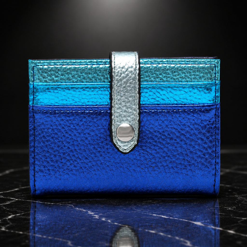 Metallic Fold Clip Wallet