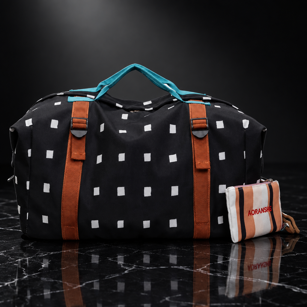 Dots & Stripes Oxford Travel Duffle
