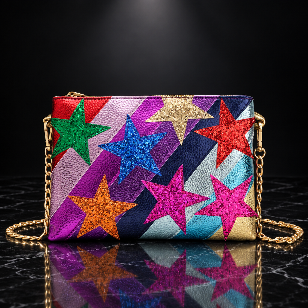 Starlight Stripe Chain Shoulder Bag