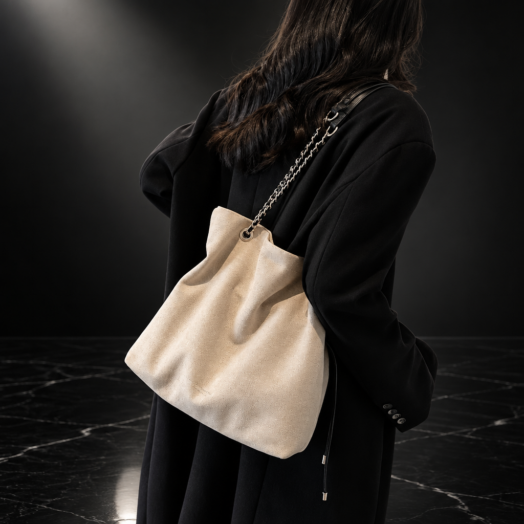 Chain-Handle Everyday Tote Bag