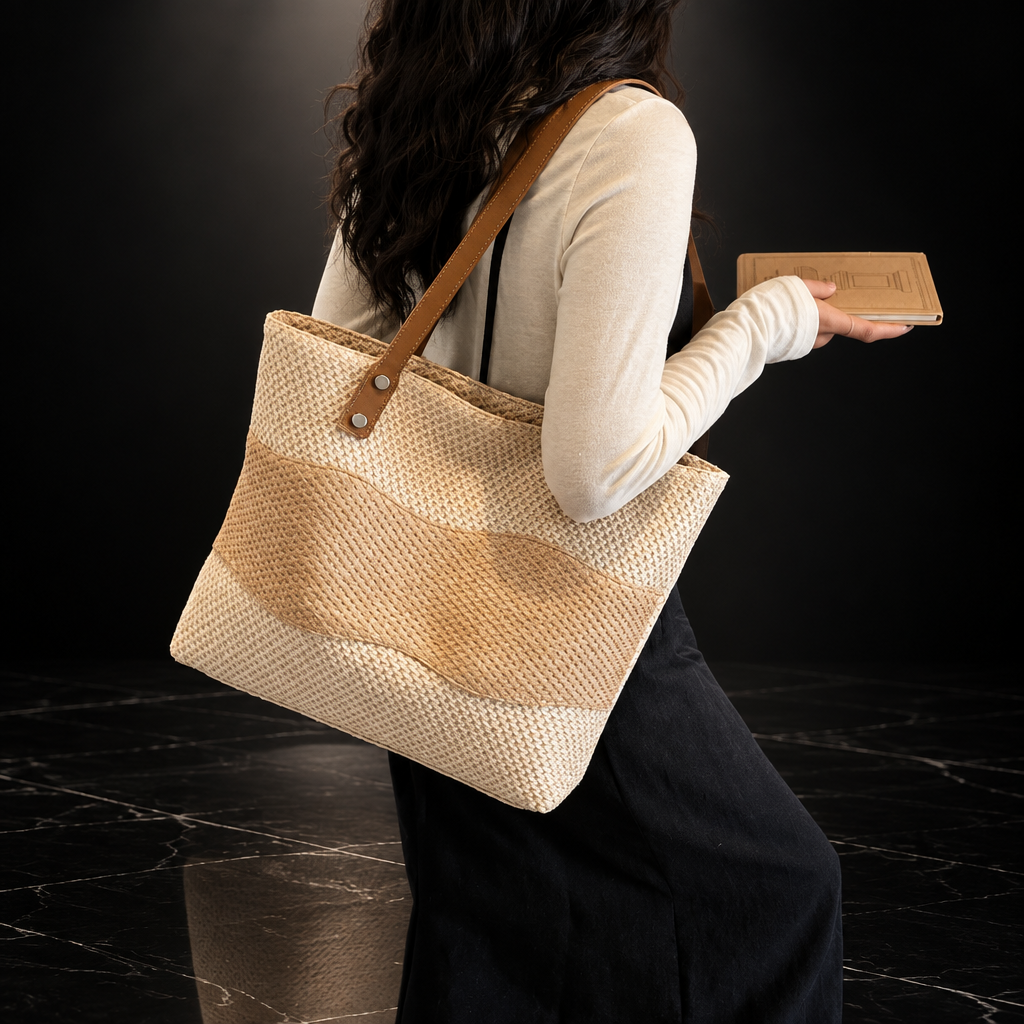 Medium Sized Woven Tote Bag
