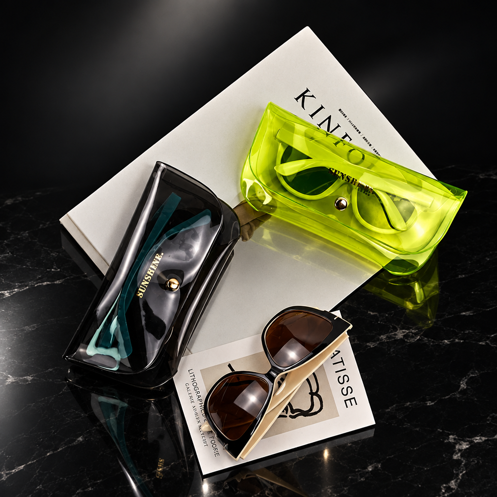 Transparent Jelly Glasses Case