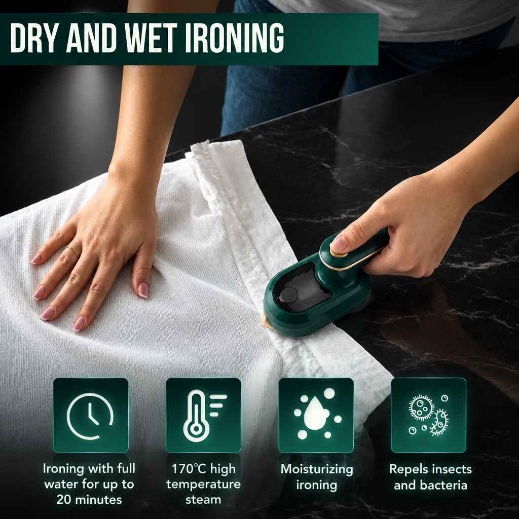 Mini Rotary Steam Iron, Portable Garment Steamer