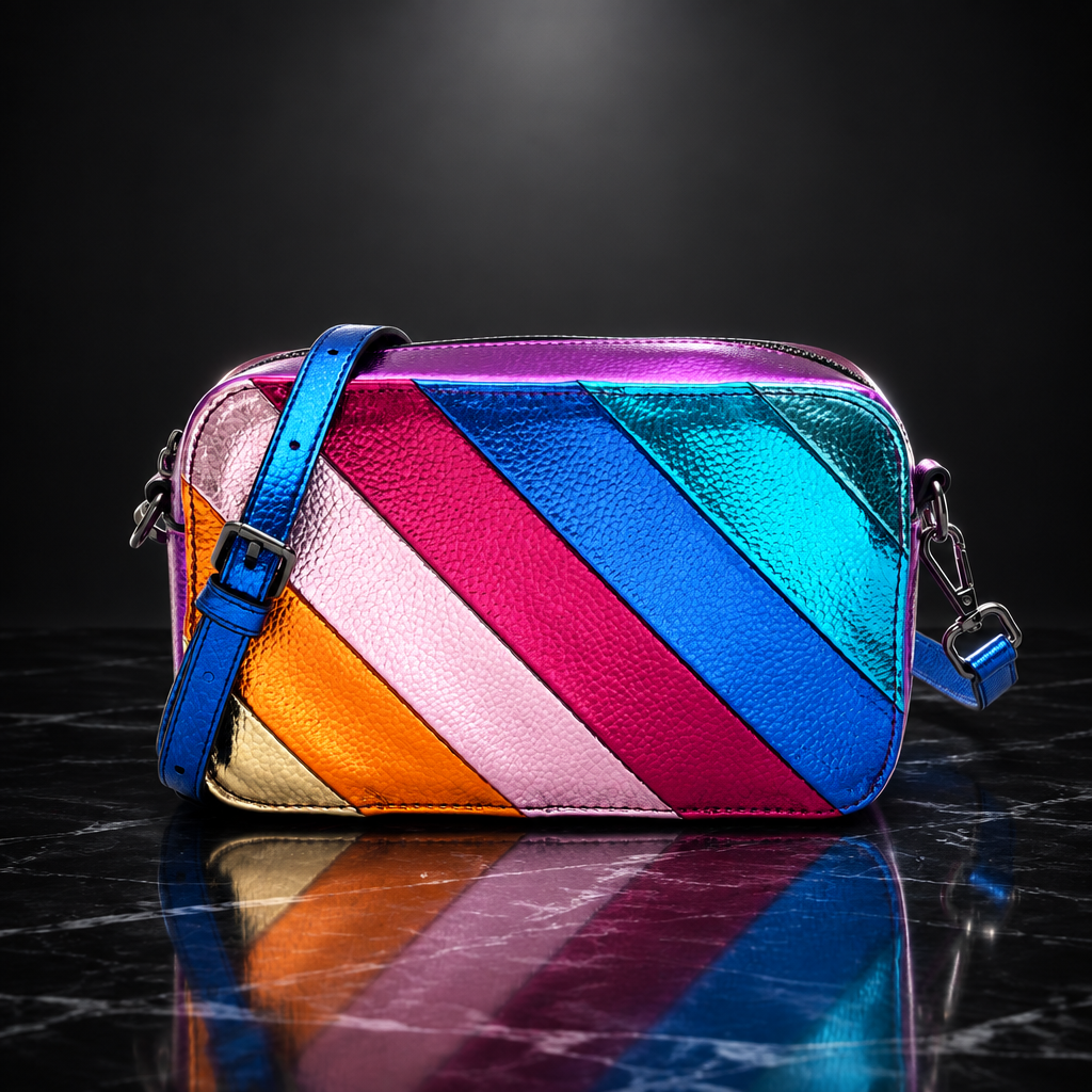 Faux Leather Metallic Crossbody