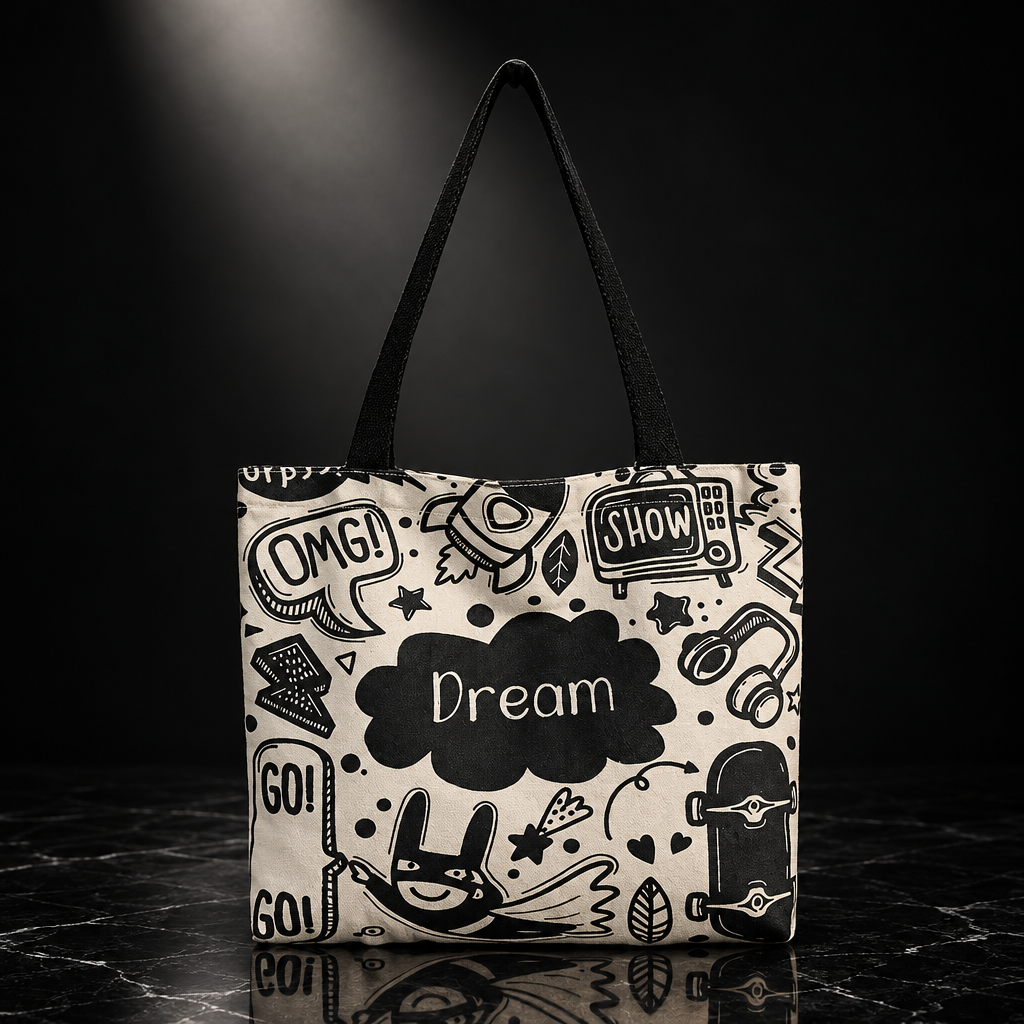 Artistic Canvas Tote Bag