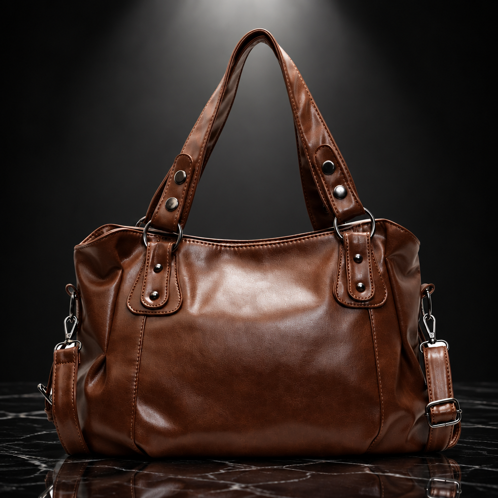 Oil Wax Leather Tote Bag with 3-Way Carry