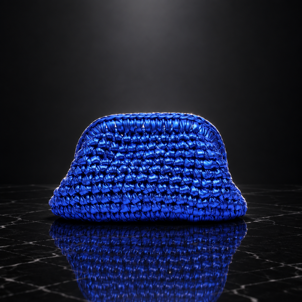 Woven Metallic Clutch Bag