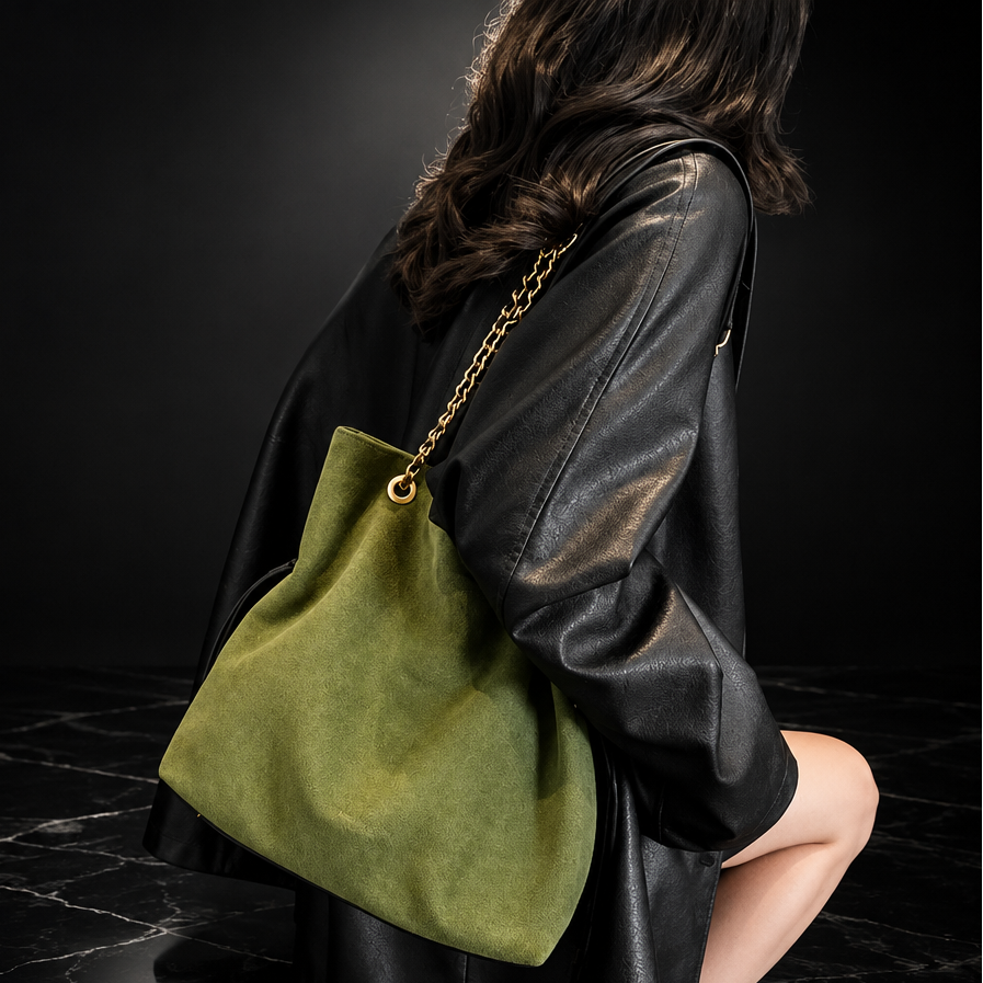 Chain-Handle Everyday Tote Bag