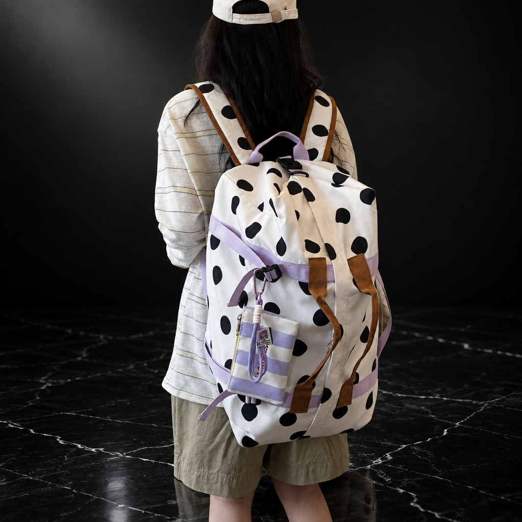 Dots & Stripes Oxford Travel Duffle