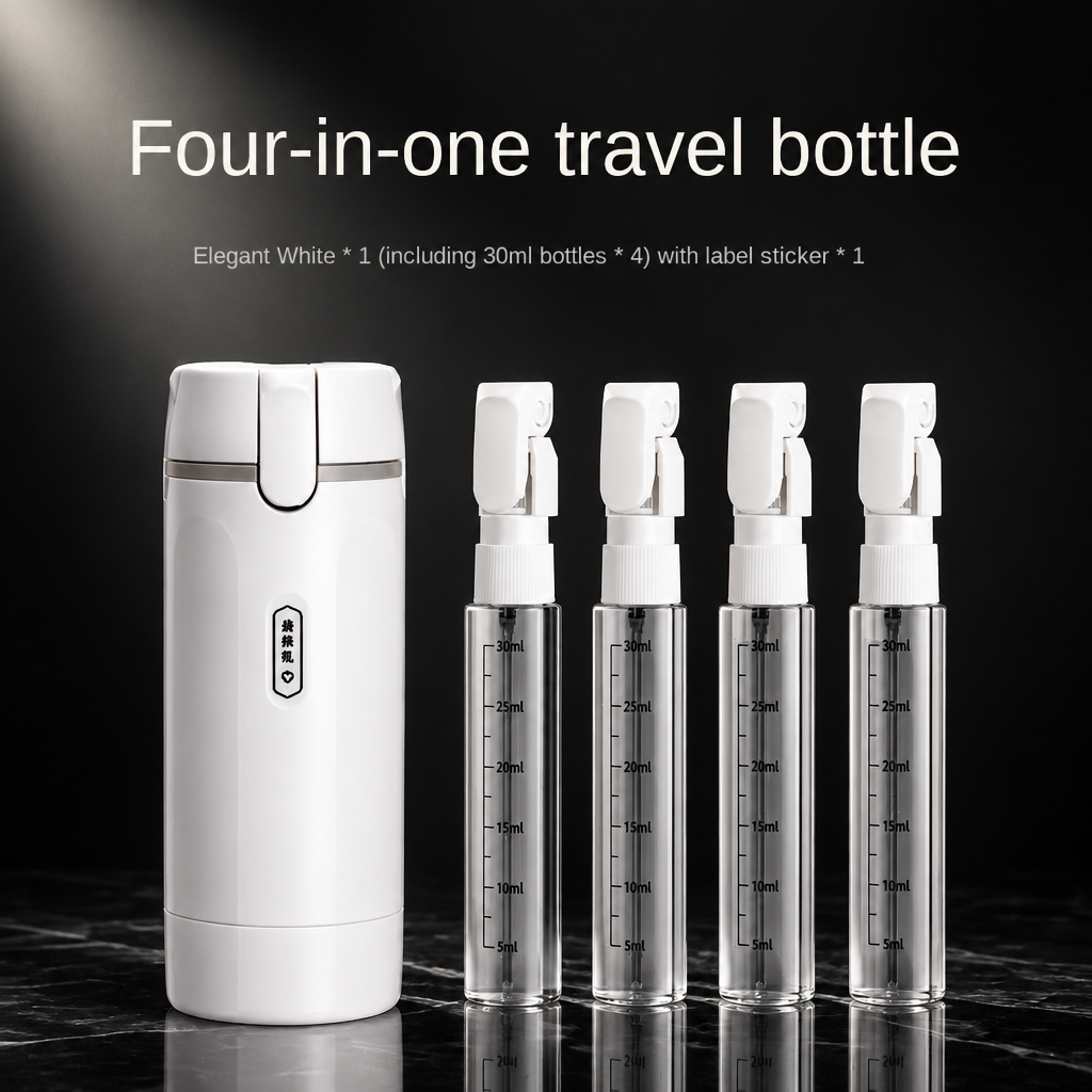 4-in-1 Refillable Travel Toiletry Bottle Set