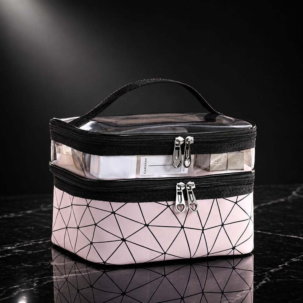 Double-Layer Waterproof Cosmetic Bag