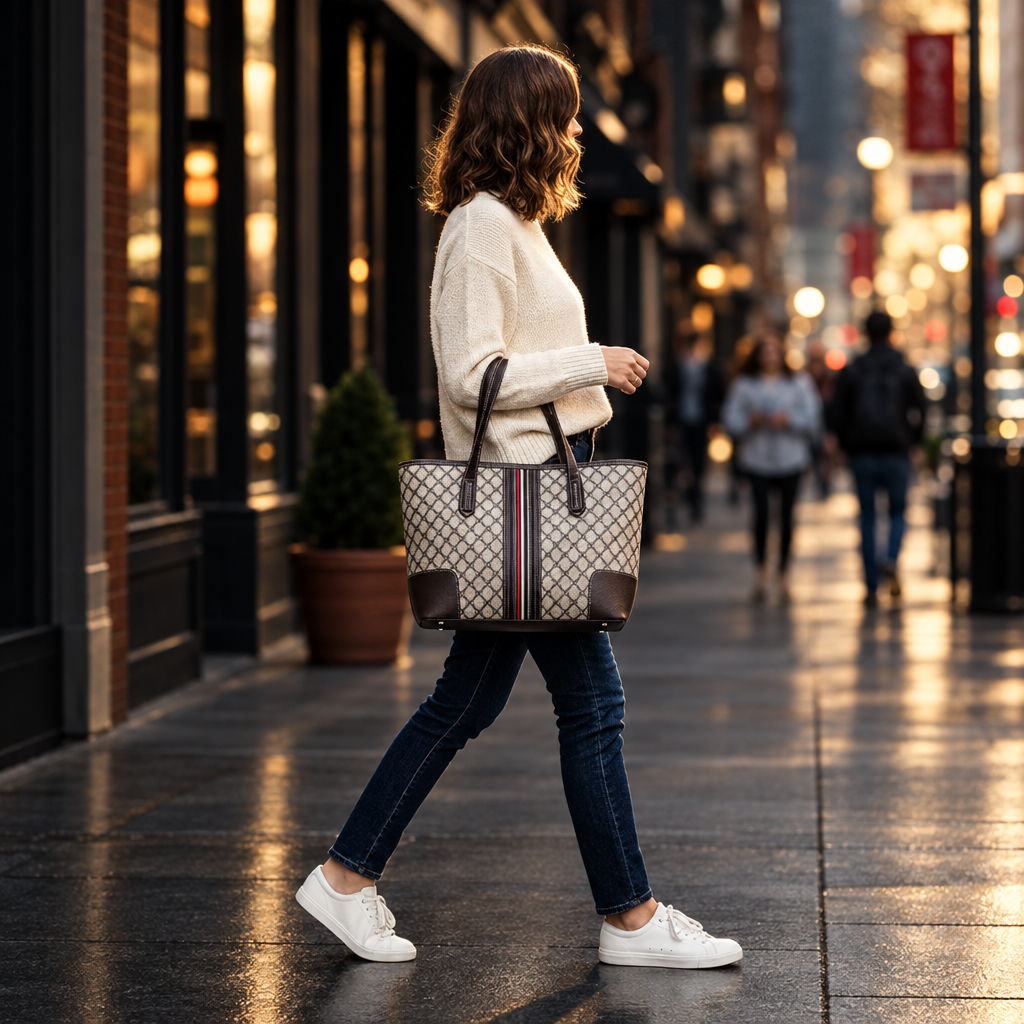 Everyday Printed Carryall Tote