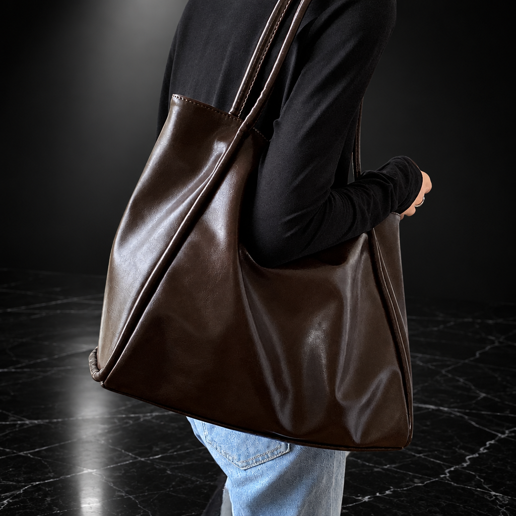 Open-Top Commuter Tote with Phone Pockets