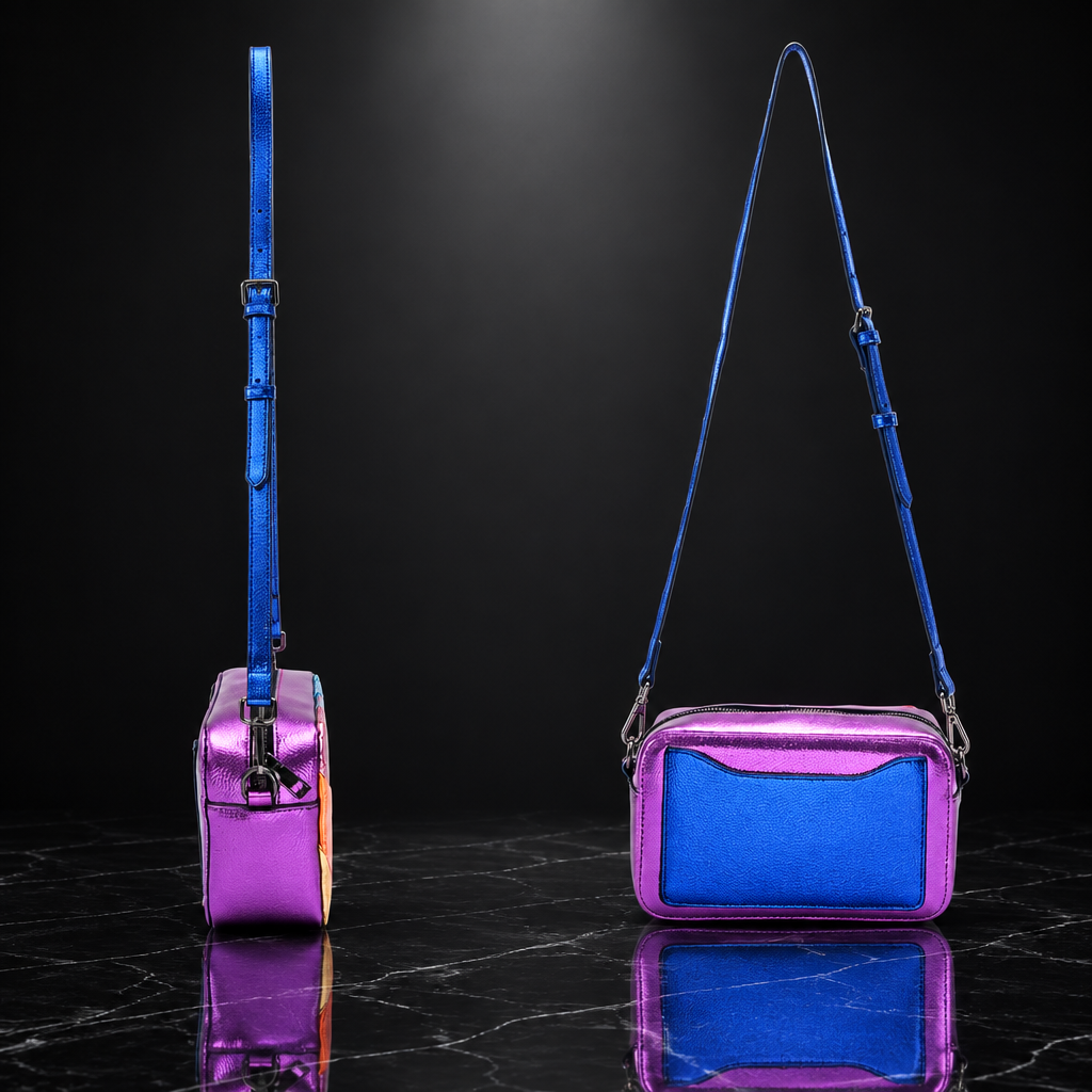 Faux Leather Metallic Crossbody