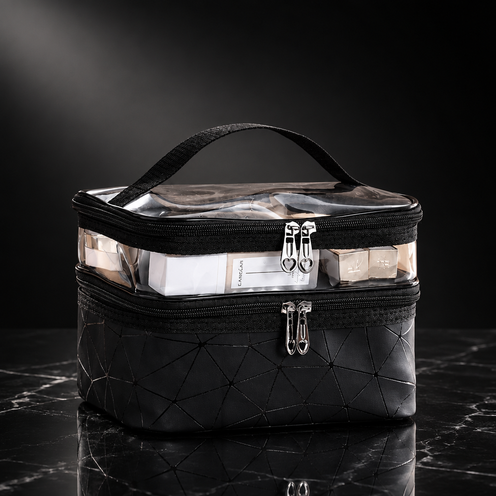 Double-Layer Waterproof Cosmetic Bag