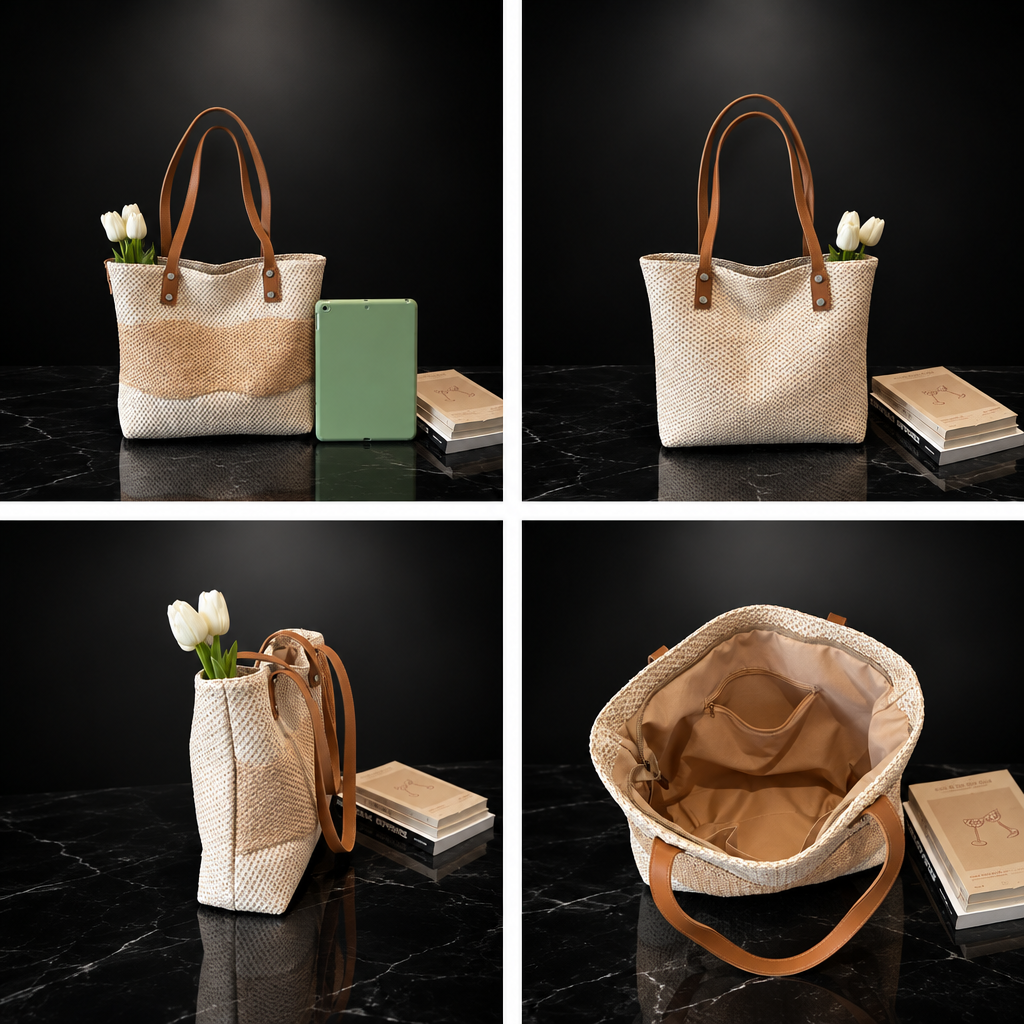 Medium Sized Woven Tote Bag