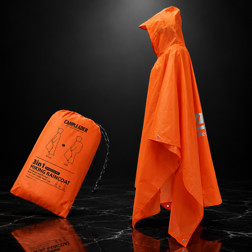 3-in-1 Outdoor Travel Rain Poncho