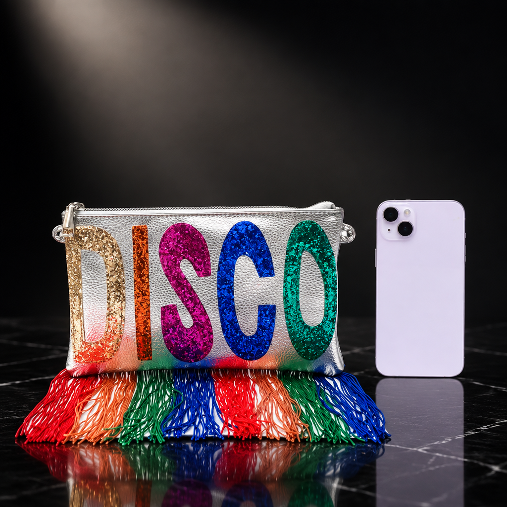 Retro Disco Metallic Clutch Bag