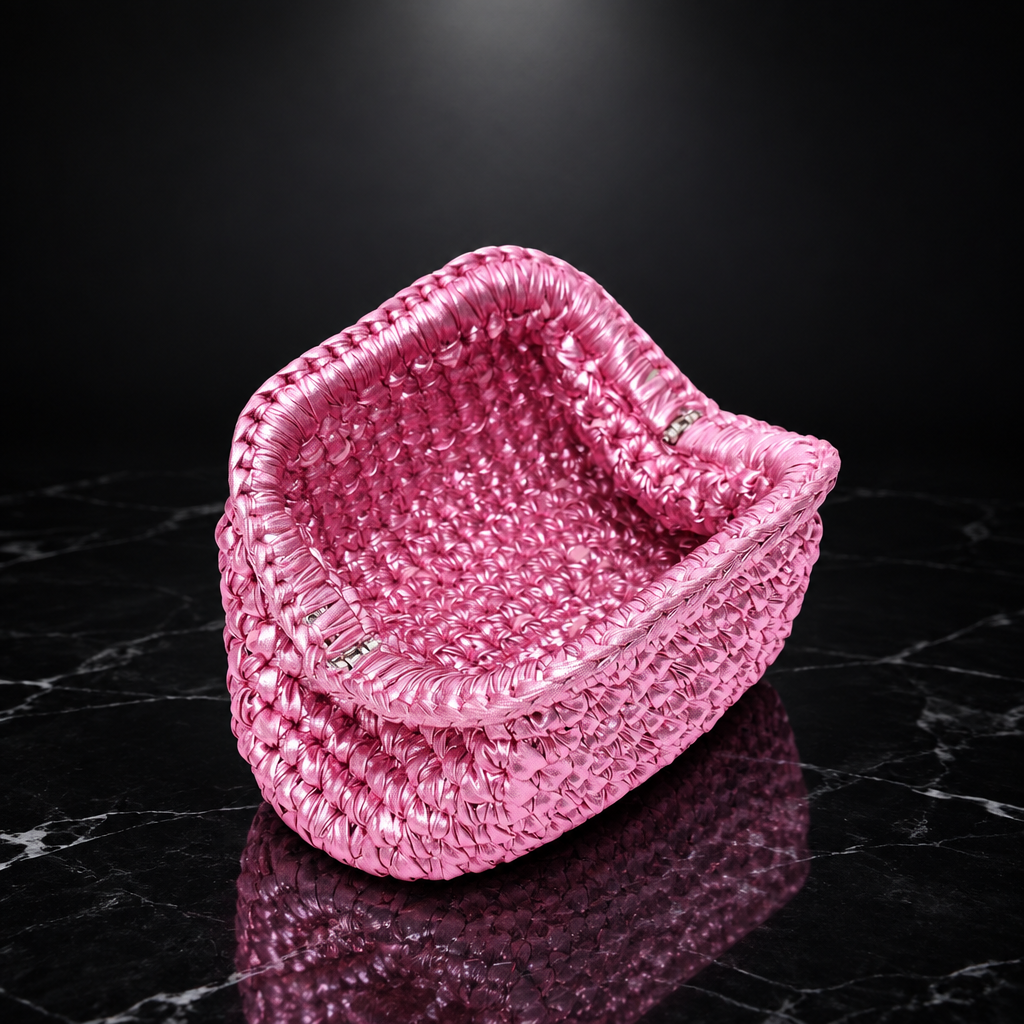 Woven Metallic Clutch Bag