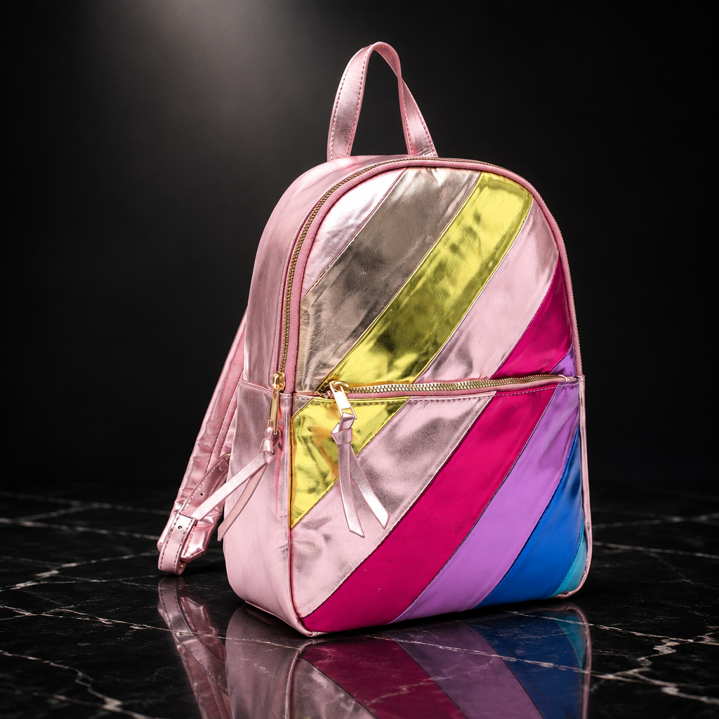 Retro Striped Backpack