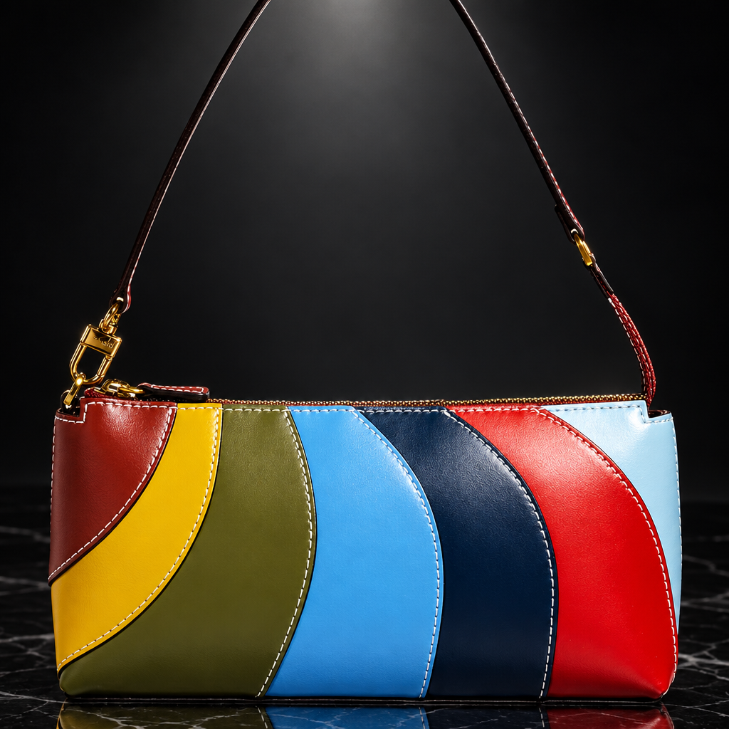 Rainbow Patchwork Mini Shoulder Bag