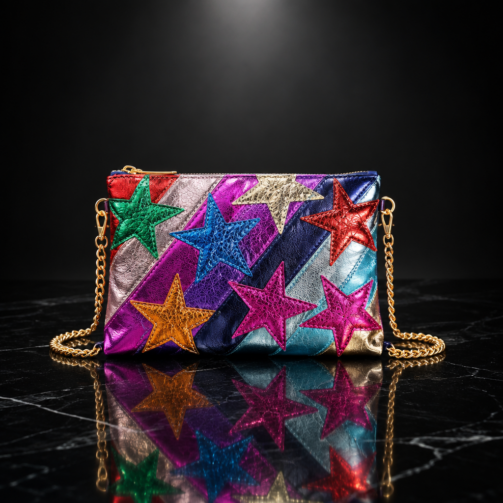 Starlight Stripe Chain Shoulder Bag