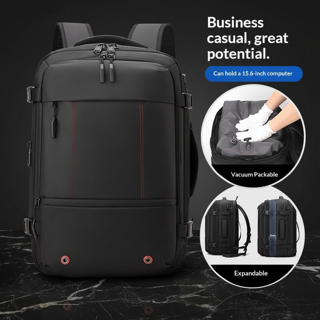 Large-capacity business backpack preview 5