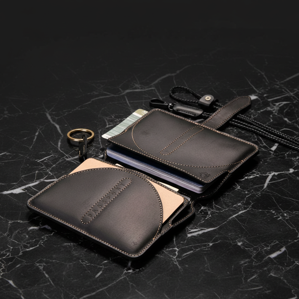 Leather passport holder preview 7