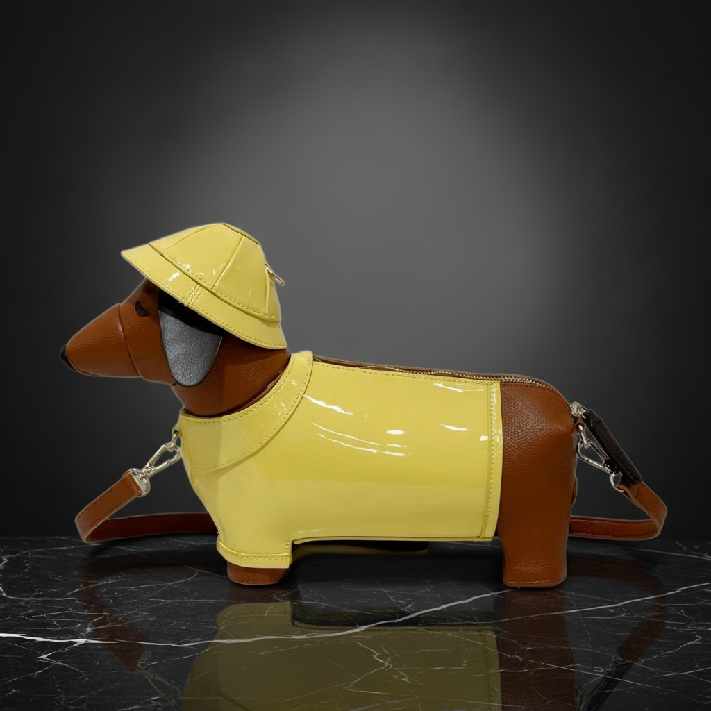 Cute Yellow Raincoat Dog Crossbody & Shoulder Bag Novelty Bag product image 11