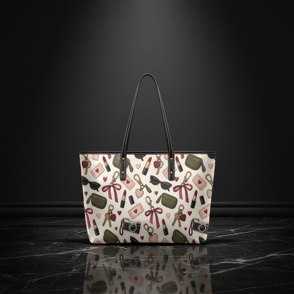 PU leather tote image 1