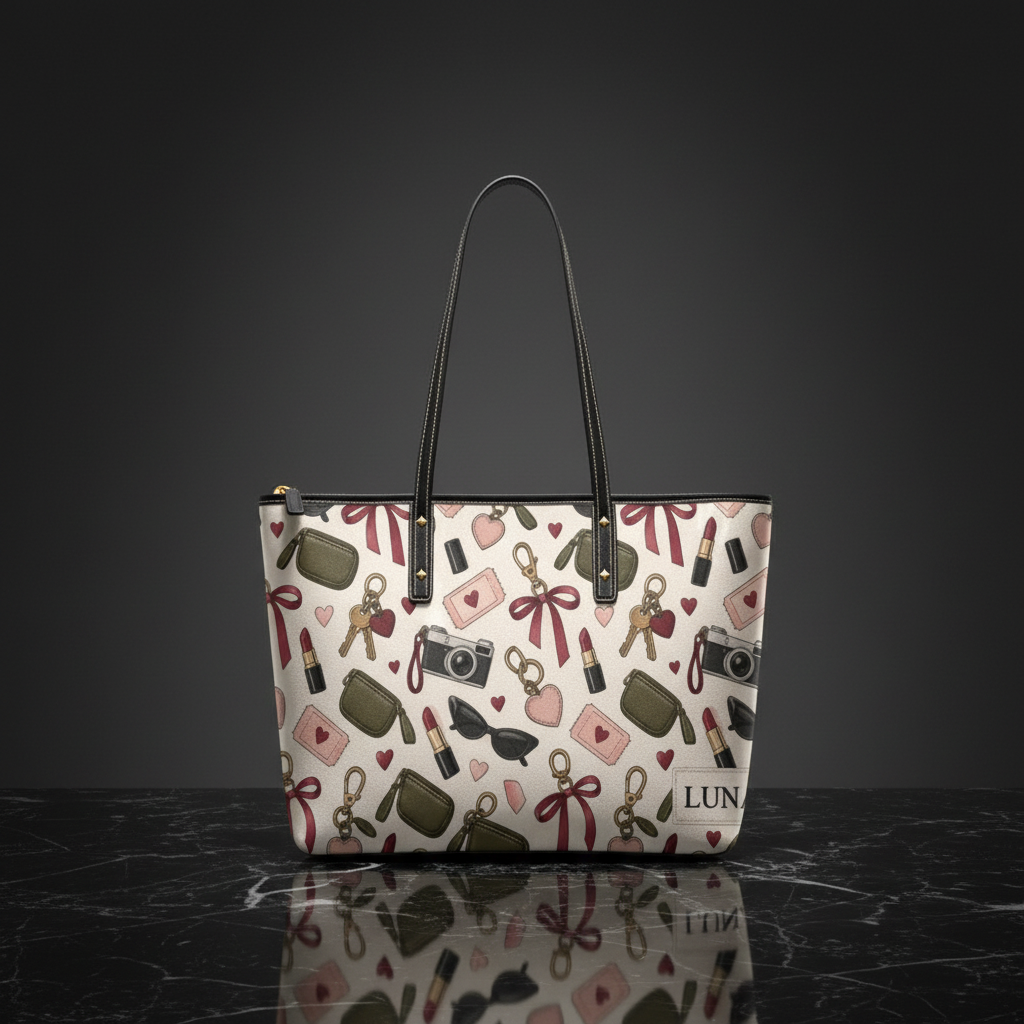 PU leather tote image 3