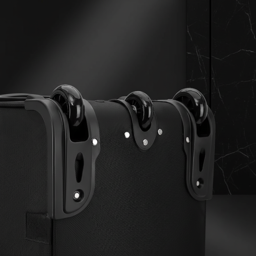 Reference-accurate suitcase wheel detail
