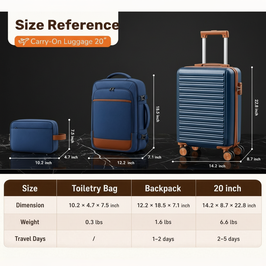 Three-piece luggage set preview 4