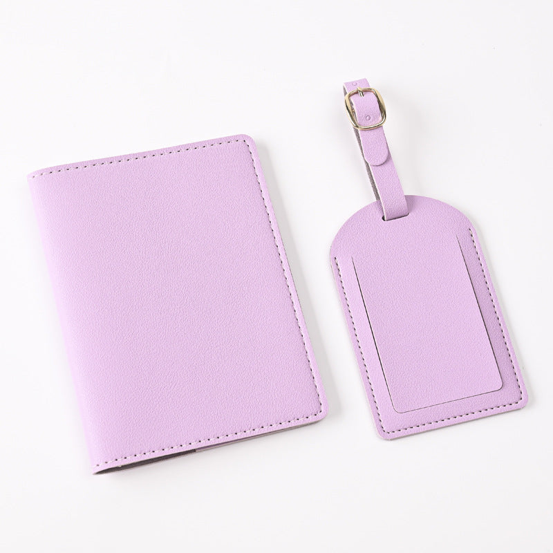 Creative Passport Holder & Luggage Tags – Light Purple Blank