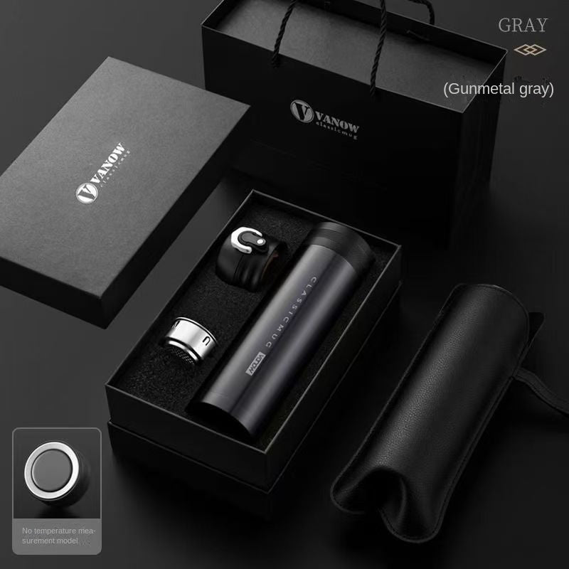 Dual-Lid Insulated Travel Mug Gift Set