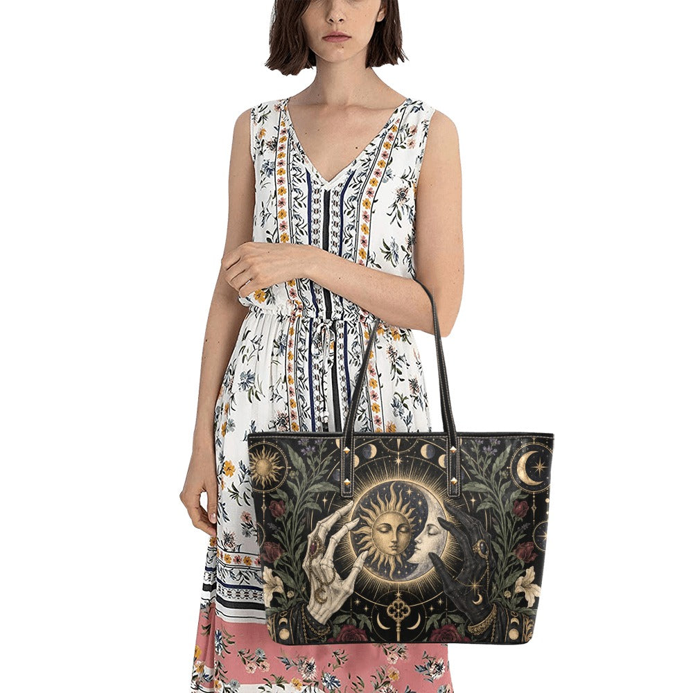 LUNA Celestial Union Faux Leather Tote