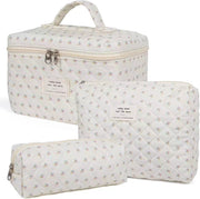 Noir Quilted Travel & Makeup Organizer